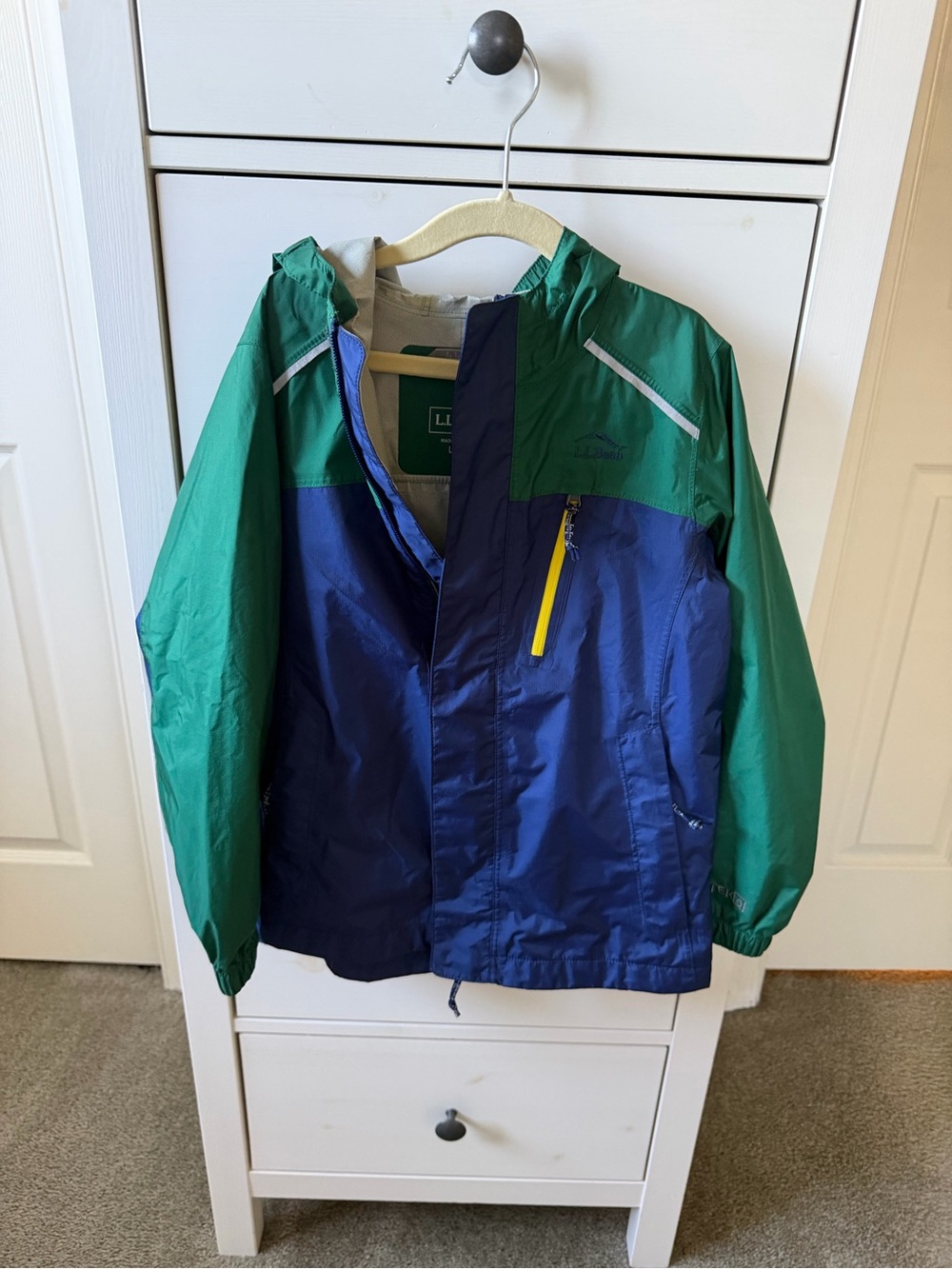 L.L. Bean Kids' Trail Model Rain Jacket, Colorblock
